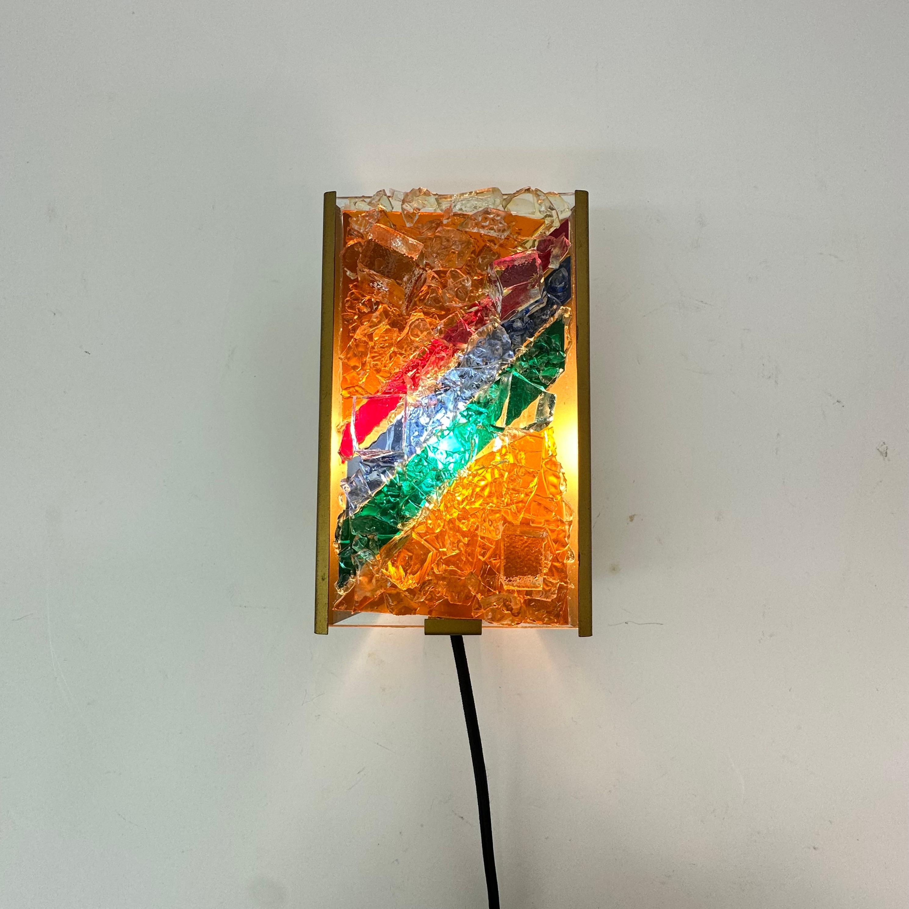 Cosack leuchten glass wall lamp , 1970's For Sale 2