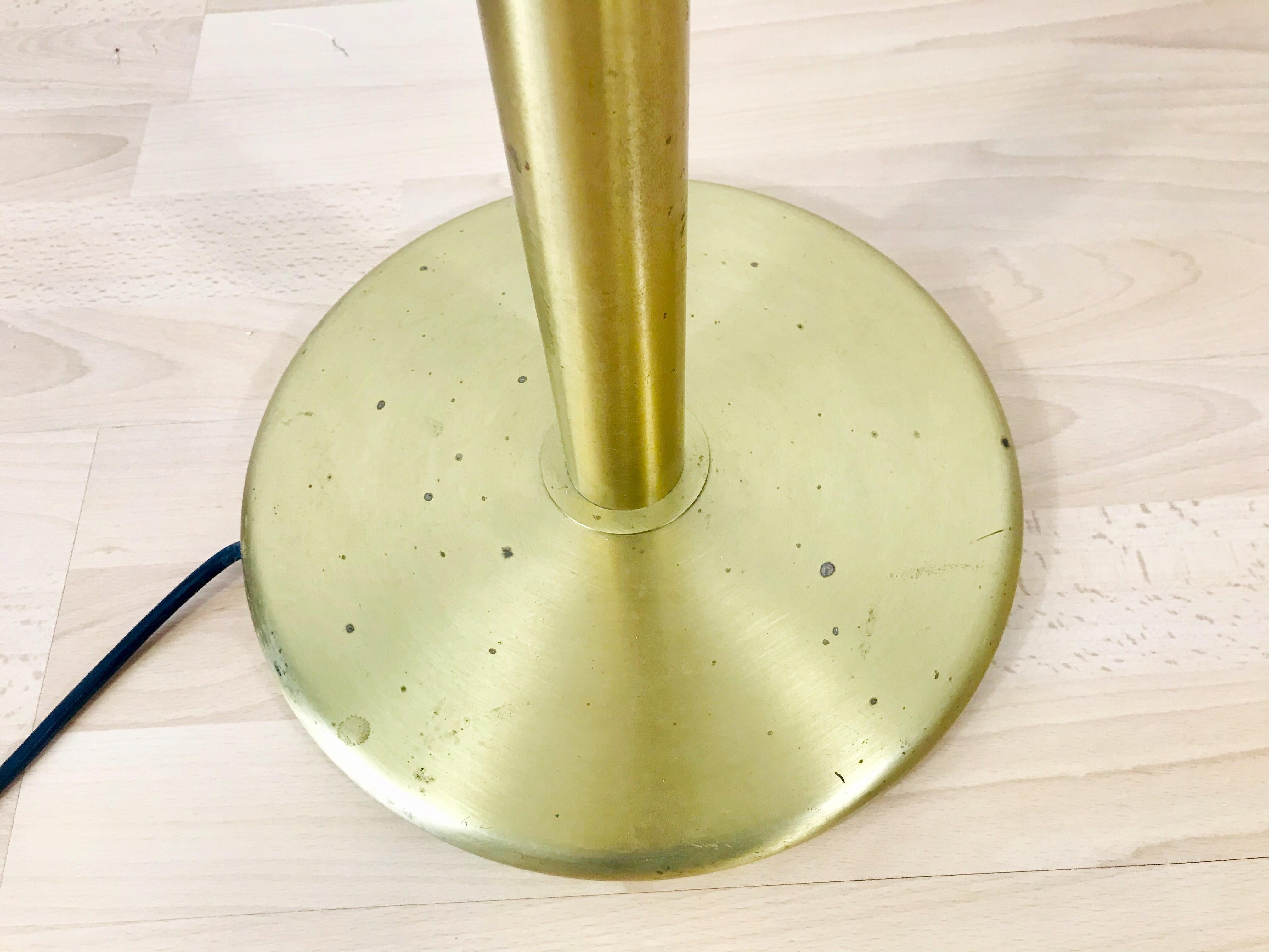 Cosack Midcentury Brass and Cloth Floor Lamp, 1960s, Germany For Sale 1