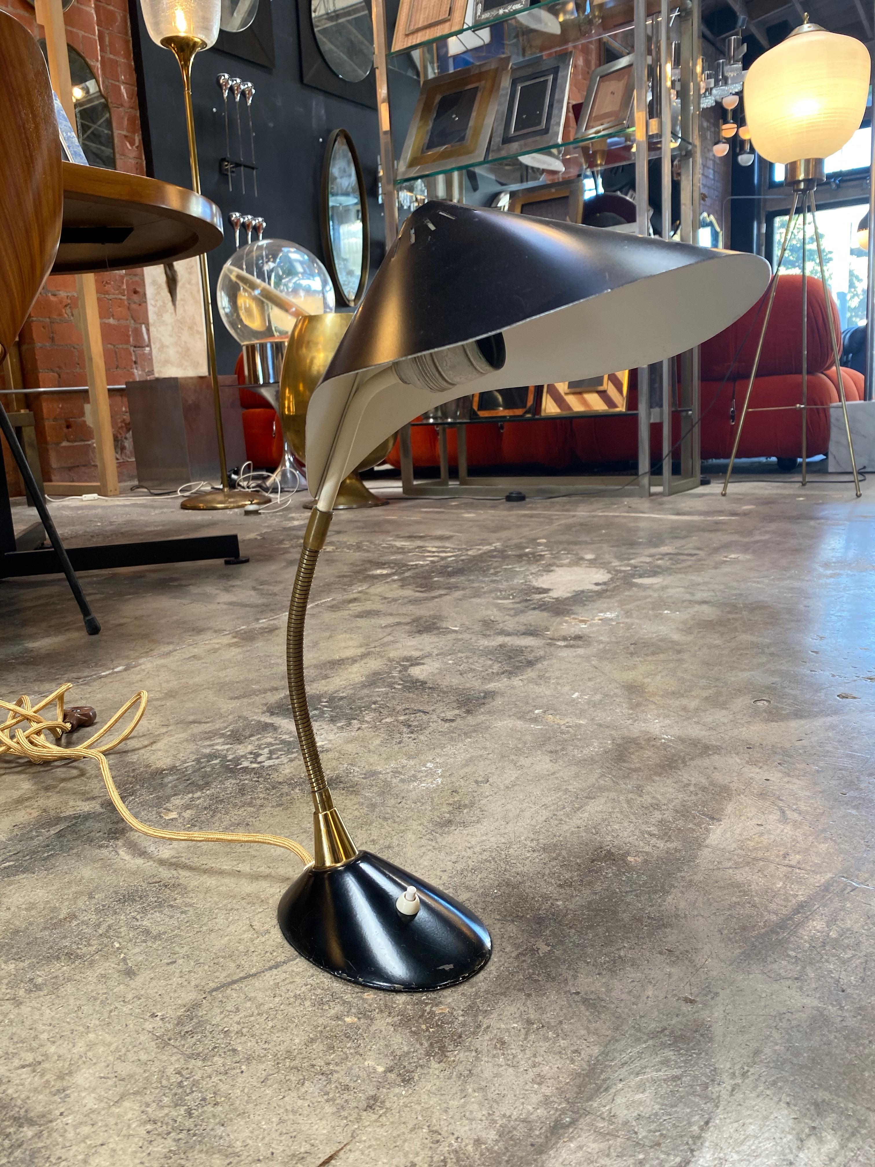 Lacquered Cosack Table Lamp Brass Standard and Mouille Style, Germany, 1959 For Sale