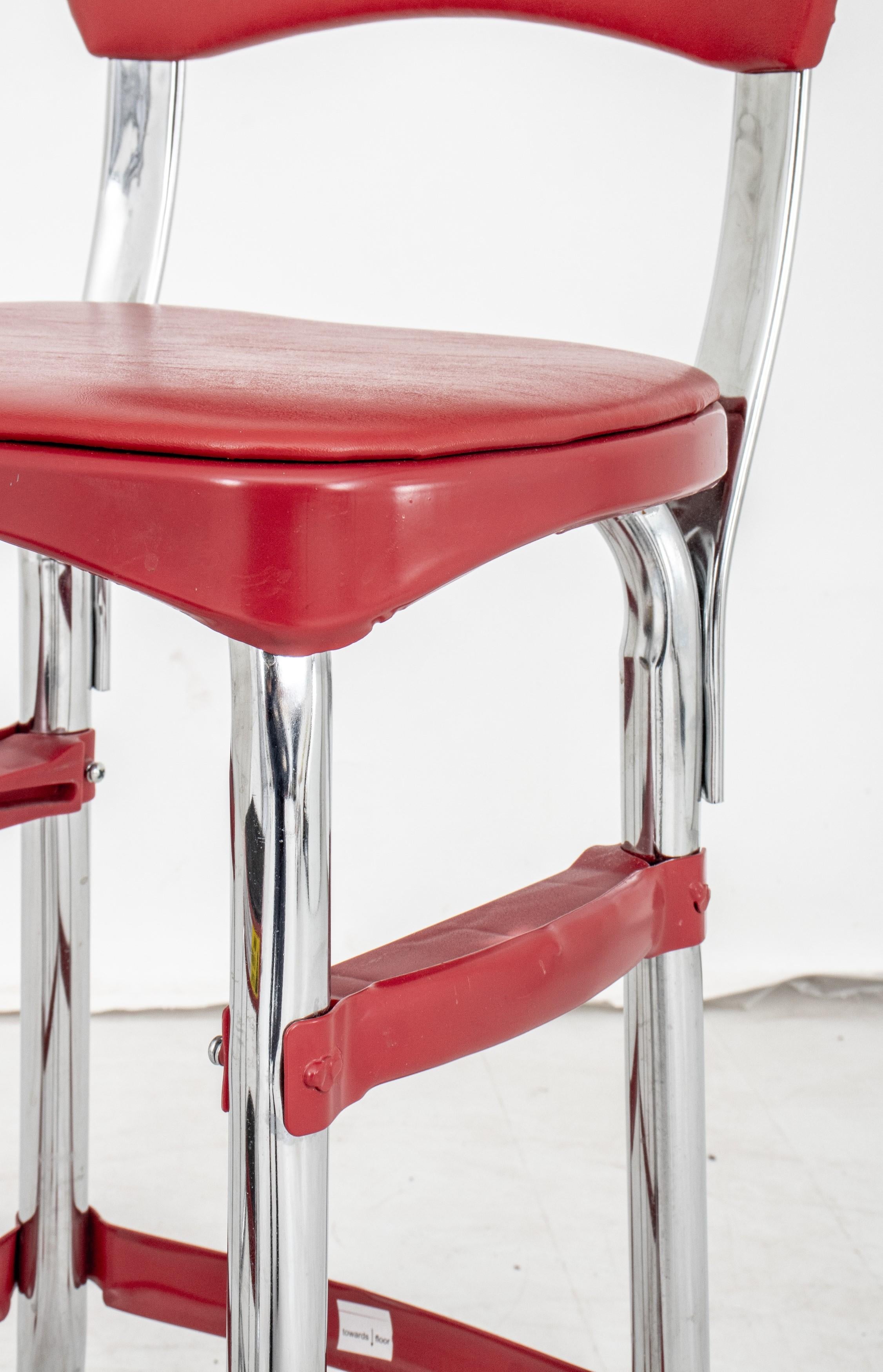 Cosco Retro Red Kitchen Step Chair For Sale 4