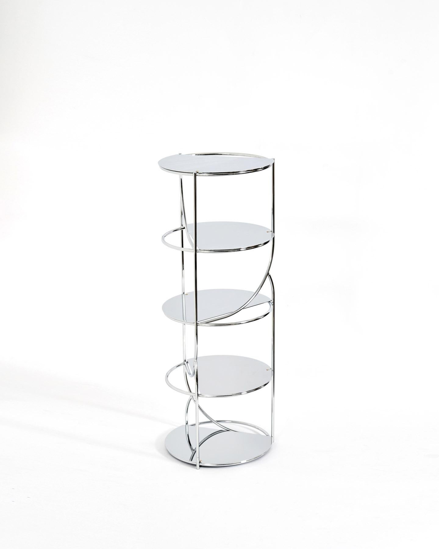 Cosette 110 Shelf by GIROTTI ENRICO
Dimensions: D 40 x H 110 cm
Materials: Galvanic Structure, Metal.
Weight: 14 Kg. 

Enrico Girotti is an industrial designer who has found in the word “maker” his most authentic form of expression. Graduated in