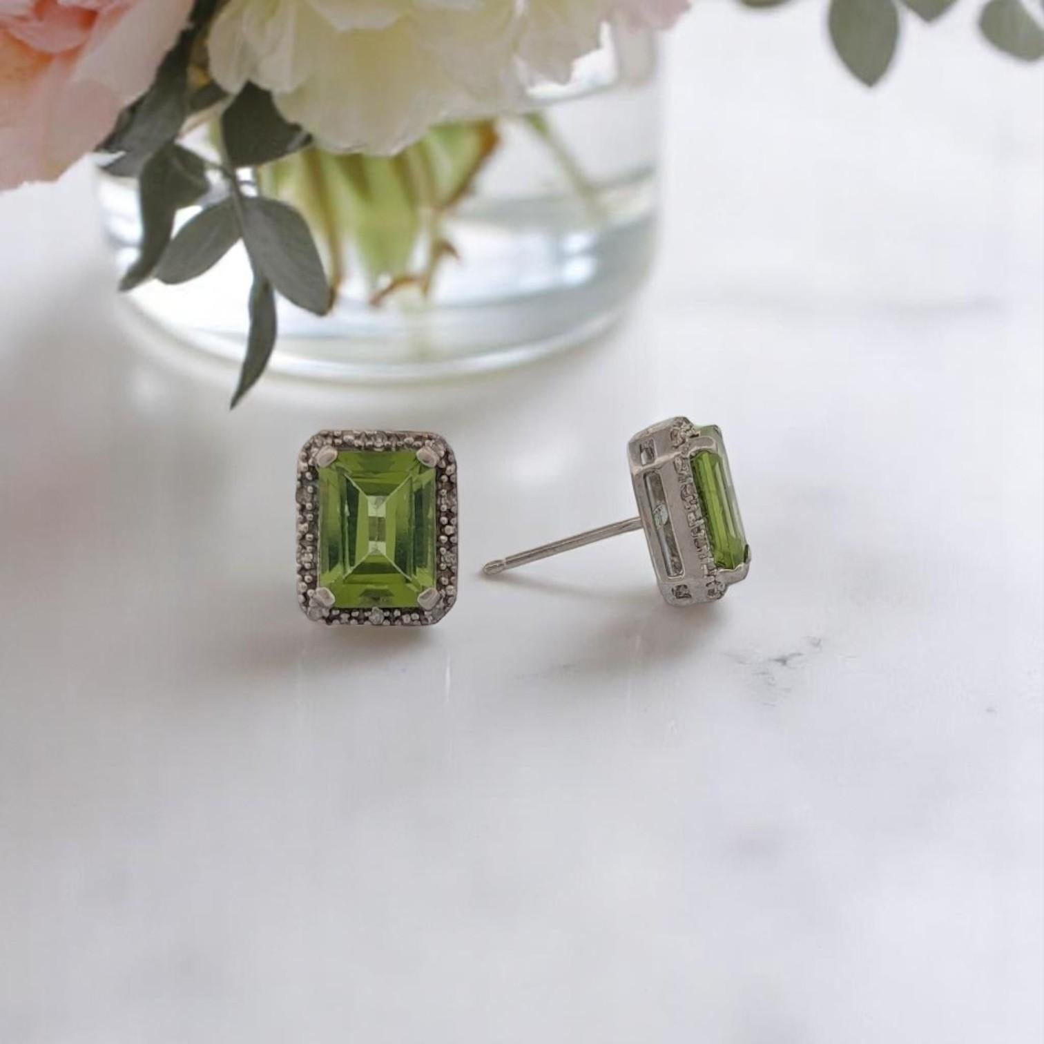 Artisan Cosette  Boucles d'oreilles en pierres précieuses - Boucles d'oreilles en or blanc 10K - Cadeau unique pour elle en vente