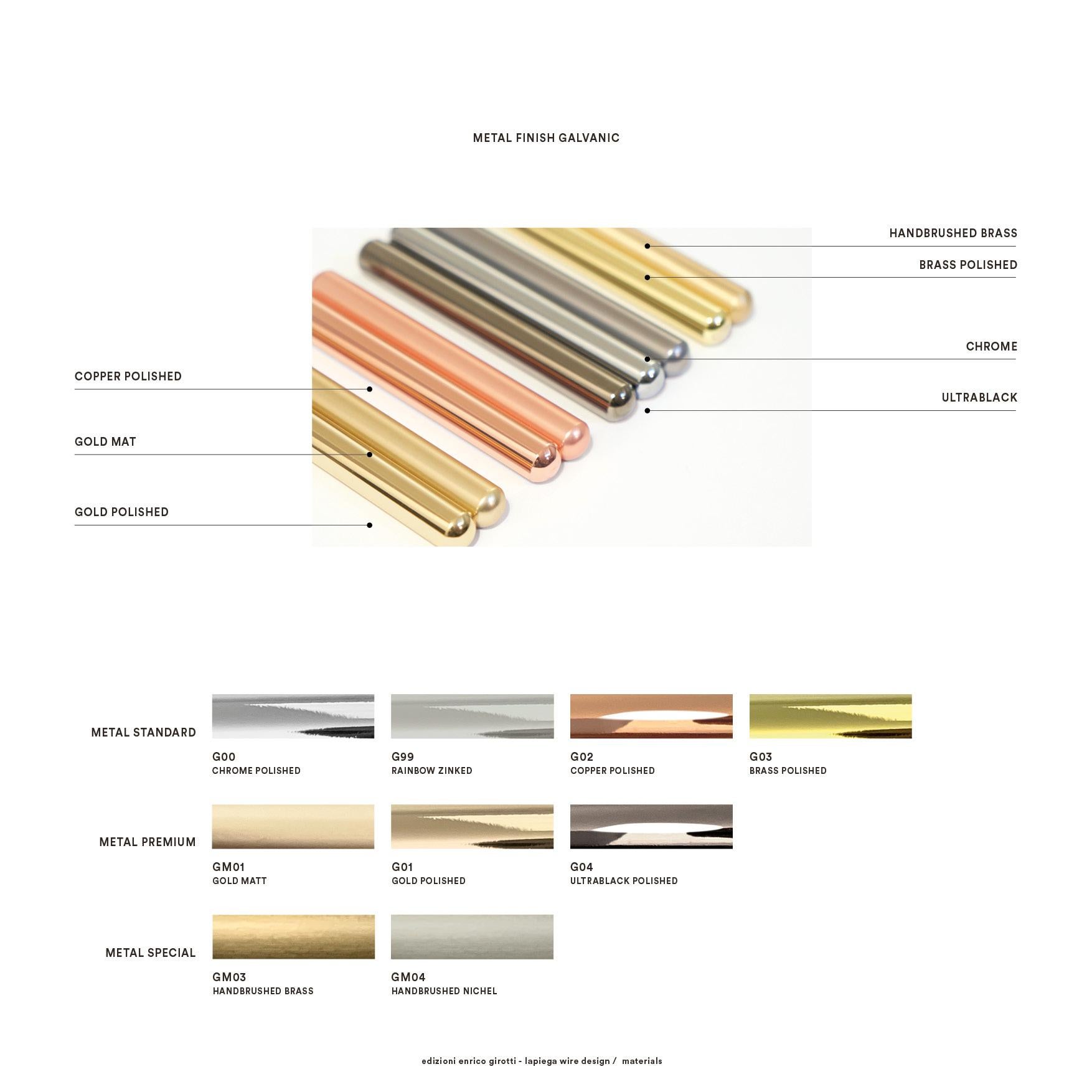 Contemporary Cosettina bookshelf in Gold and glass shelves made in Italy by Enrico Girotti For Sale