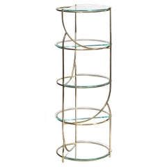 Cosettina Gold, repositionable glass shelves made in Italy by Enrico Girotti