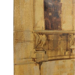 Cosimo Privato, oil on canvas, "Venetian Canal," Italy, 1930s