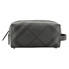 Cosmetic Pouch Smoked Check Canvas