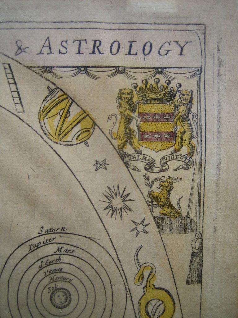 Paper Cosmgraphy and Astrology, 1686 by Richard Blome from the First Edition For Sale