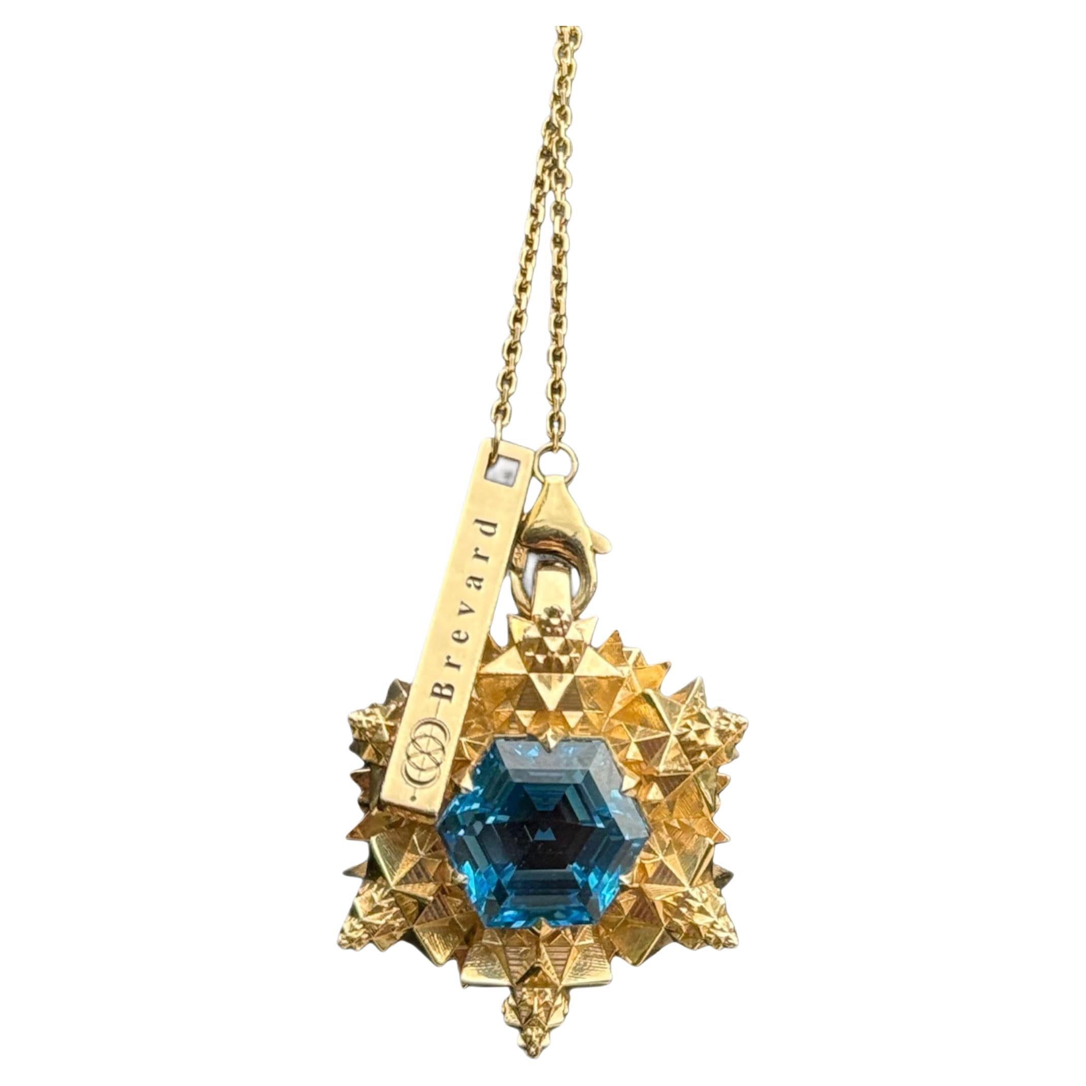 Cosmic 18K Gold Creation Pendant