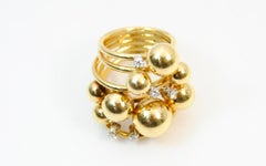 Cosmic 18K Gold Diamond and diamonds  Ring Italian Designer K di Kuore