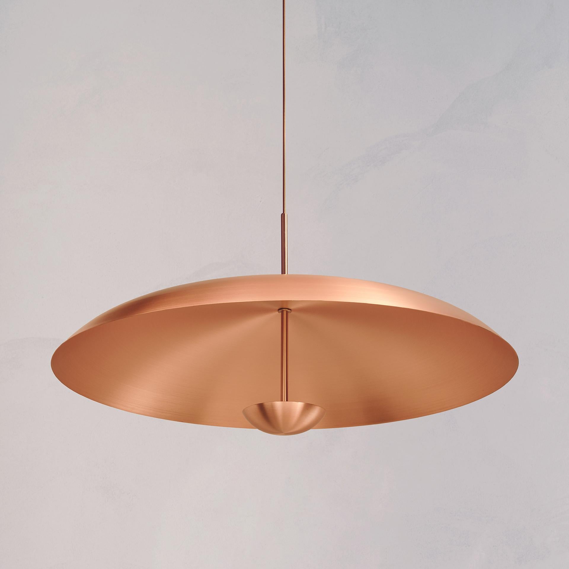 Brushed Cosmic 'Ares Pendant 100', Handmade Copper Ceiling Light For Sale