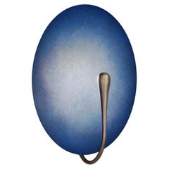 'Cosmic Azure ' Handmade Brushed Brass Contemporary Wall Light Sconce