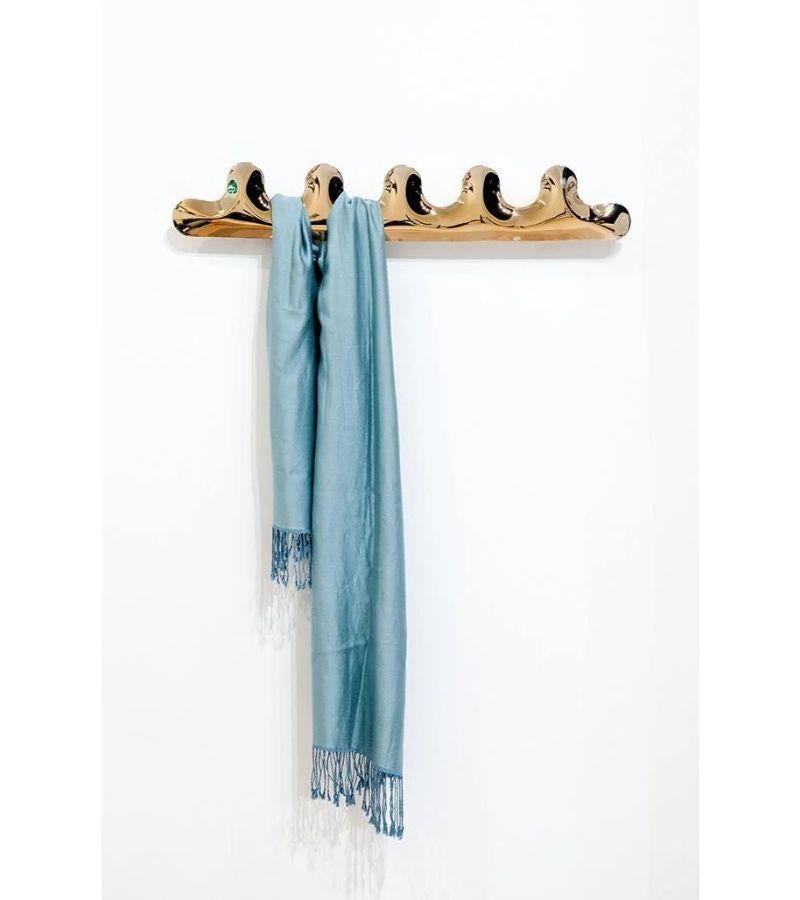 Organic Modern Cosmic Blue Kamm 3 Coat Hanger by Zieta For Sale