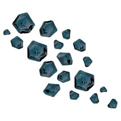 Cosmic Blue Set von 18 Kamyki-Wandschmuck von Zieta