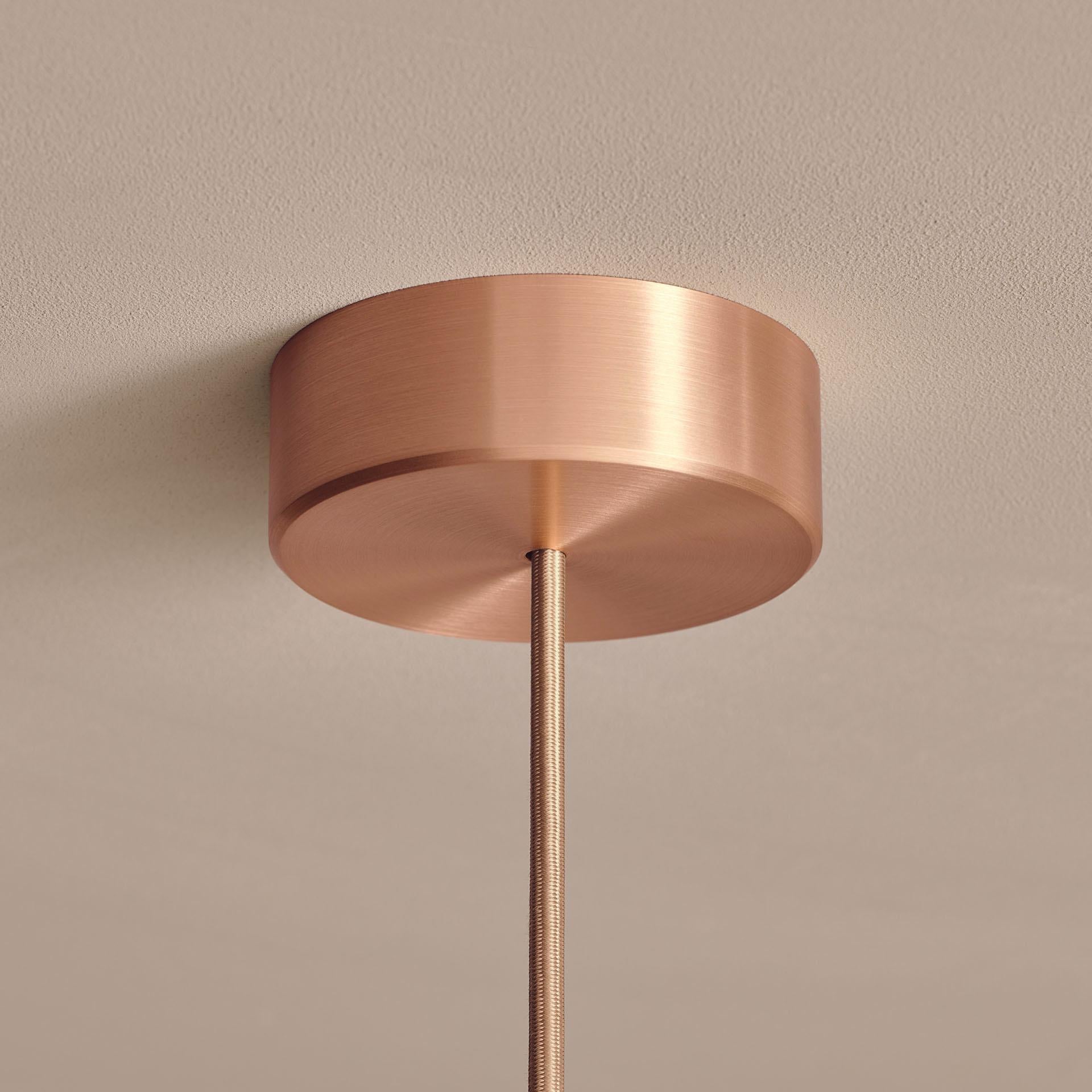 British Cosmic 'Bronzed Ares Pendant 100', Handmade Copper Ceiling Light For Sale
