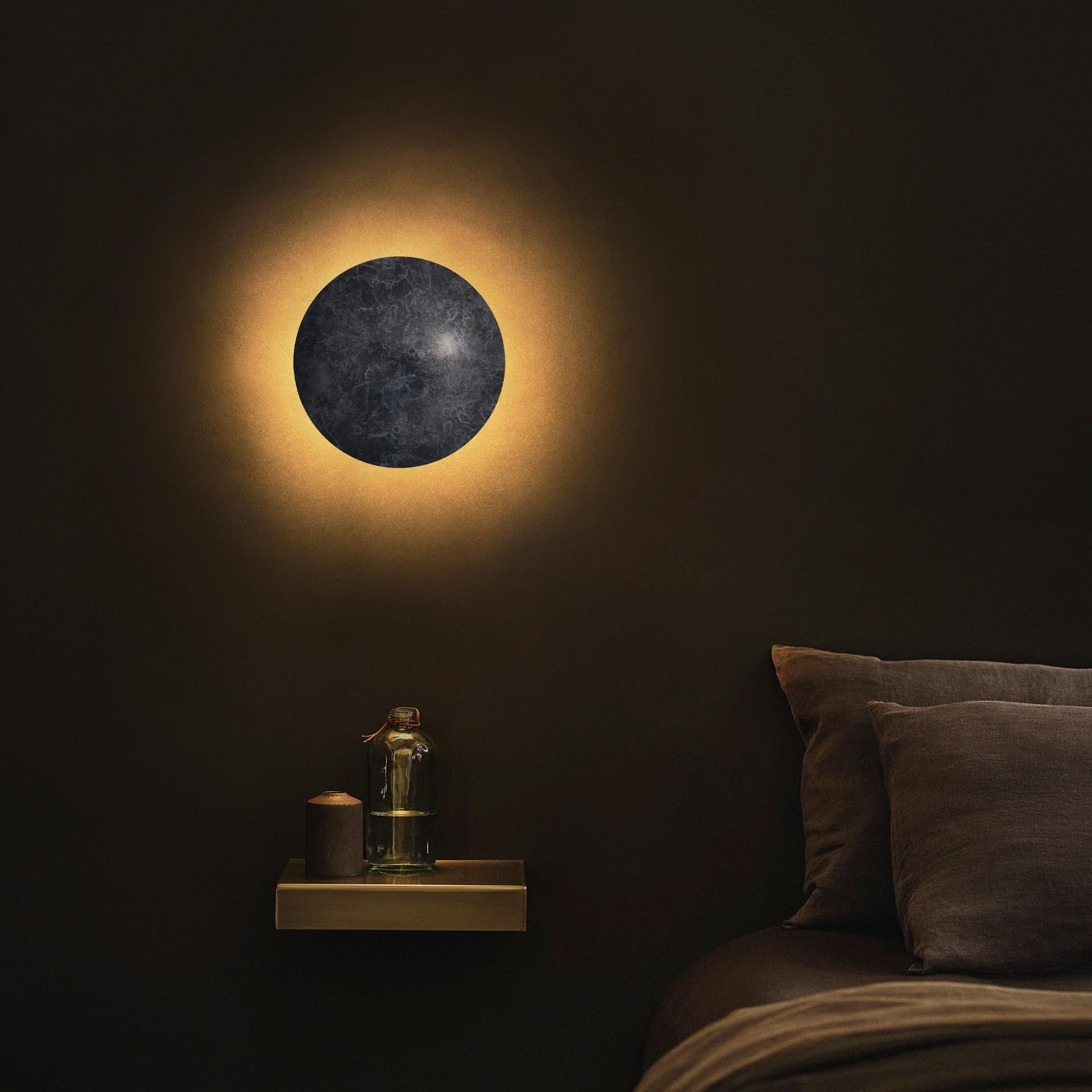 'Cosmic Comet Callisto 26' Handmade Callisto Patinated Brass Wall Light For Sale 2