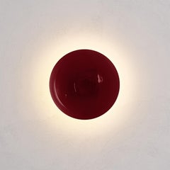 'Cosmic Comet Maroon 26' Handmade Lacquered Brass Wall Light