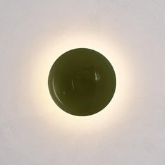 'Cosmic Comet Olive 20' Handmade Lacquered Brass Wall Light