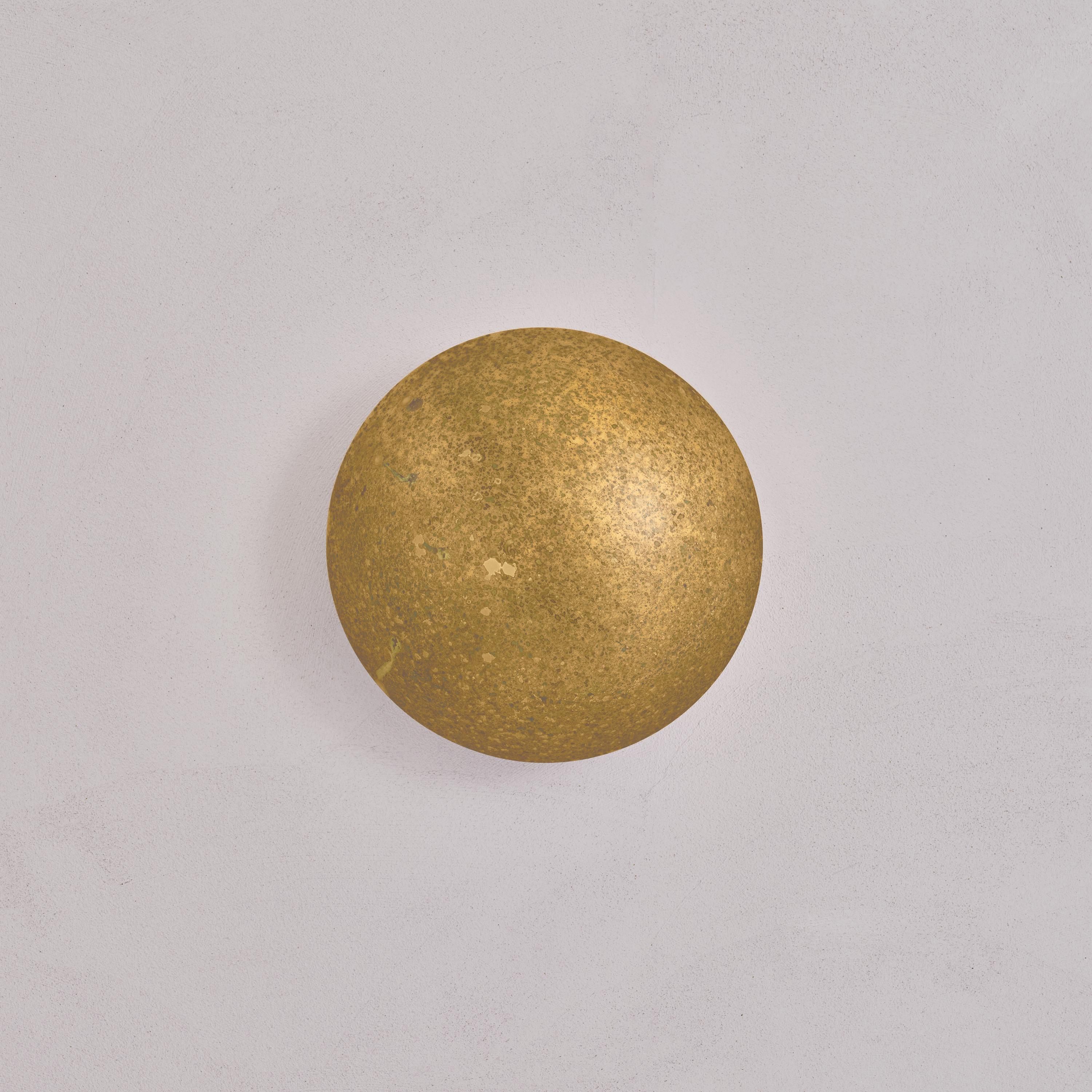 Organic Modern Cosmic 'Comet Oxidium 20' Hand-crafted Oxidised Patinated Brass Wall Light For Sale