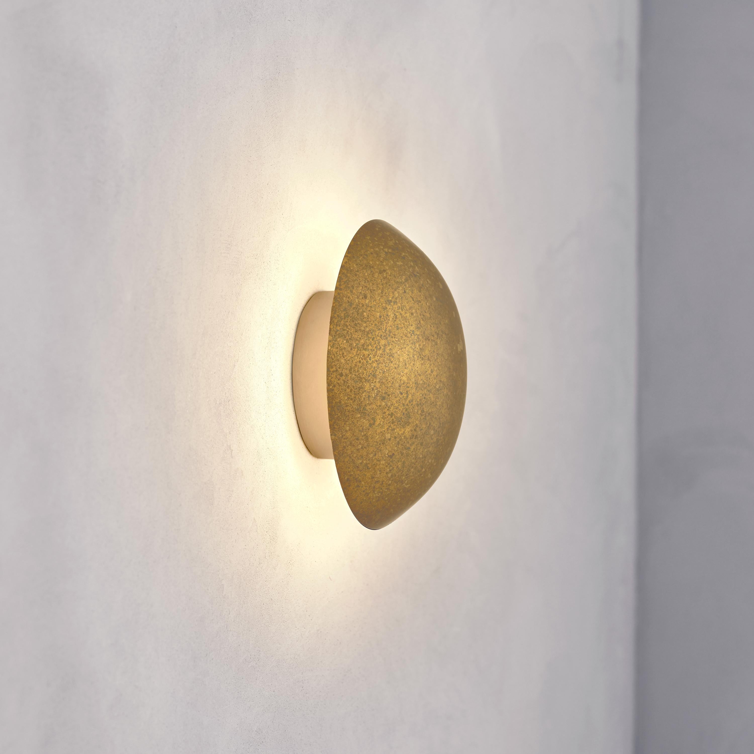 Contemporary Cosmic 'Comet Oxidium 20' Hand-crafted Oxidised Patinated Brass Wall Light For Sale