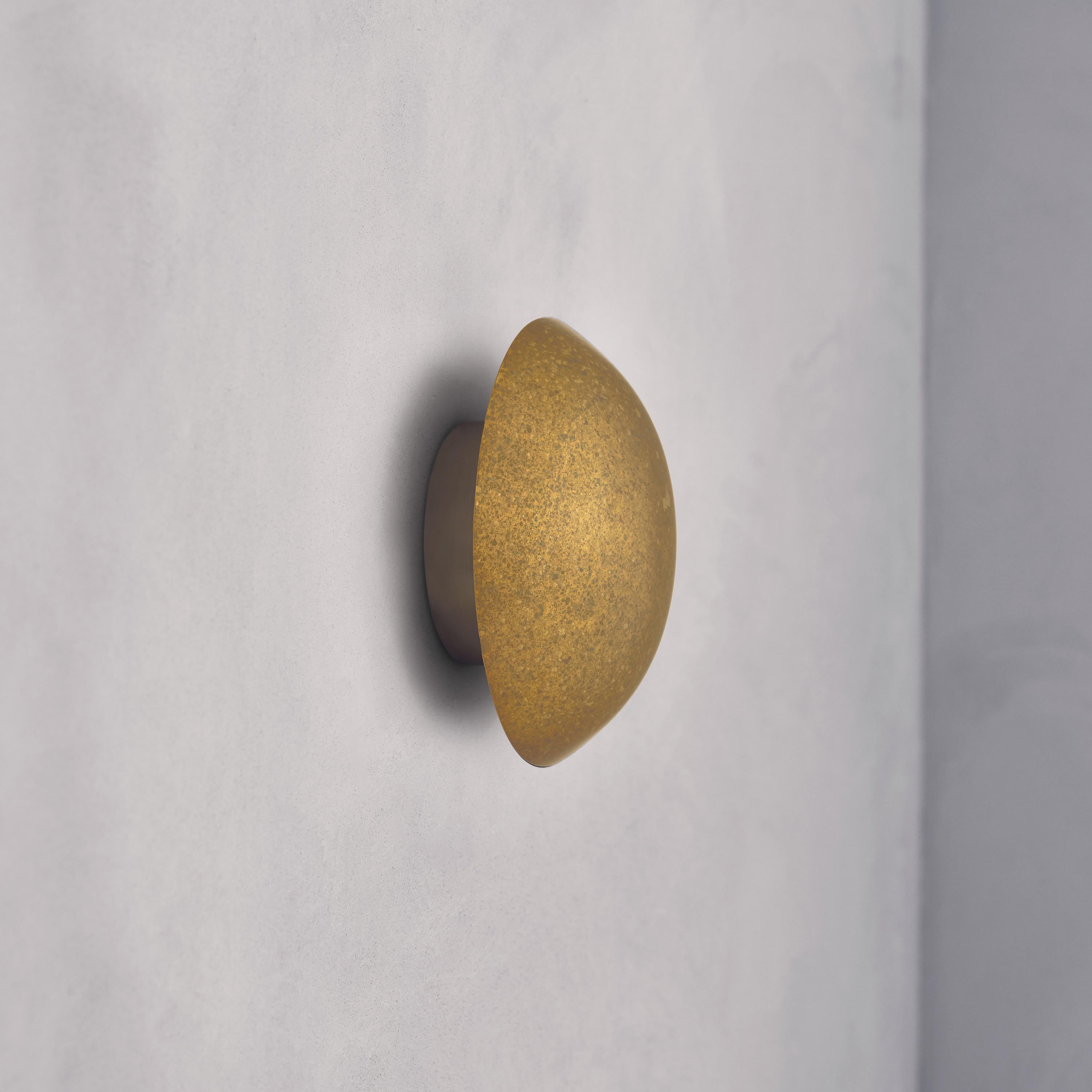 Cosmic 'Comet Oxidium 26' Hand-Crafted Oxidised Patinated Brass Wall Light For Sale 1