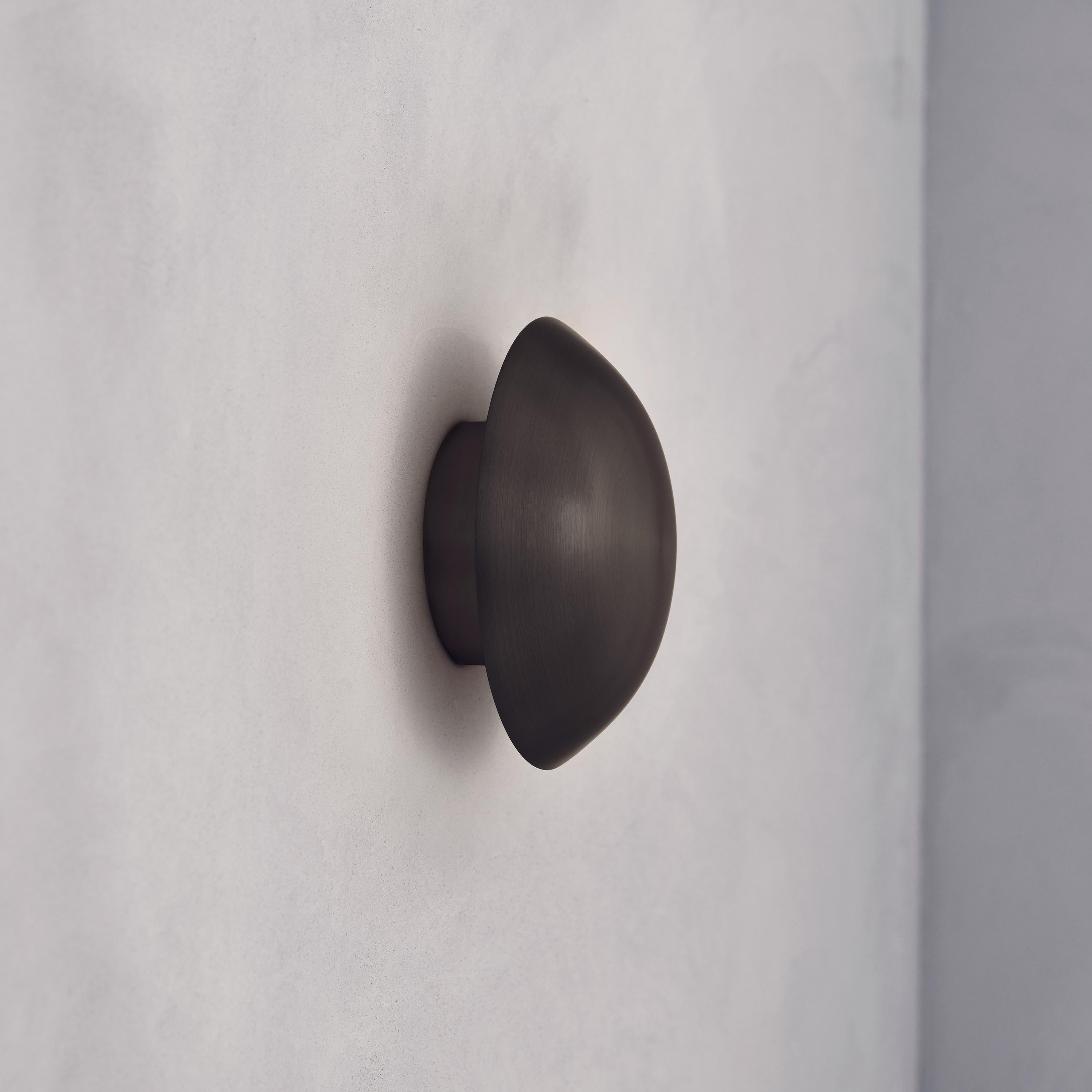 Contemporary 'Cosmic Comet Regolith 20' Handmade Dark Bronze Patinated Brass Wall Light For Sale