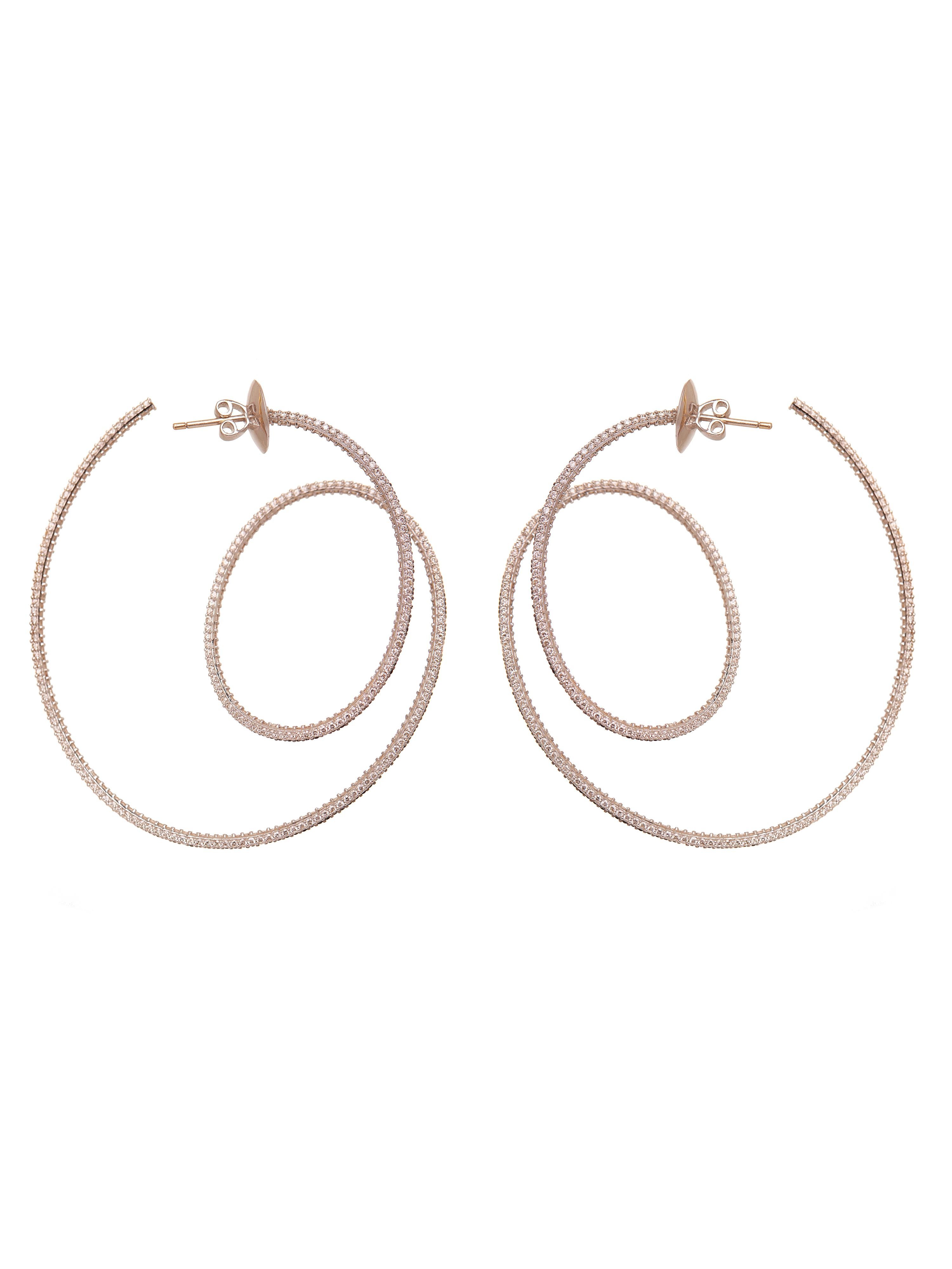Aros Cósmicos Día y Noche - Oro 18kt, Diamantes Blanco y Negro en venta 5