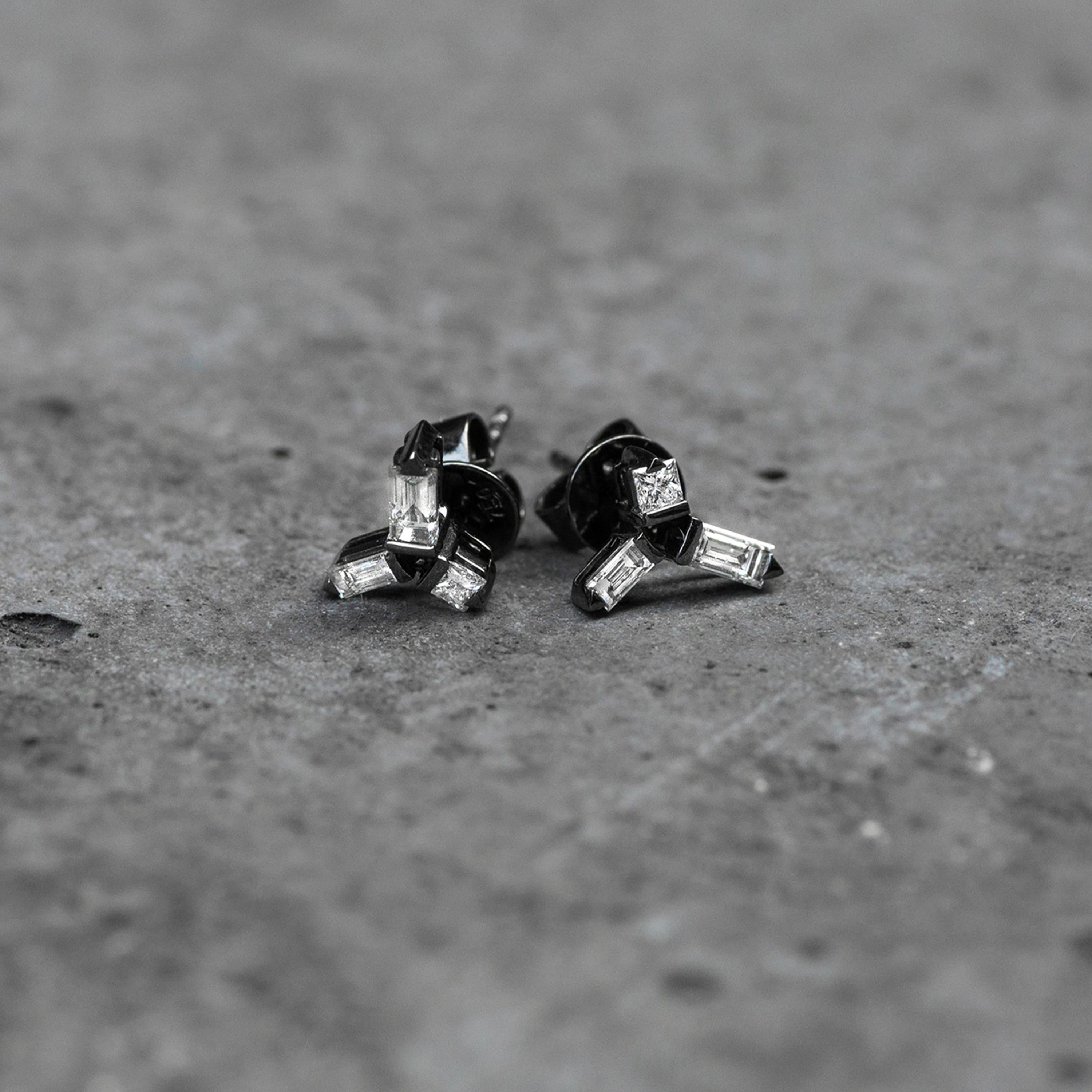 diamond helix earrings