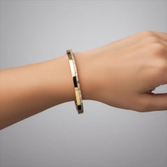 Cosmic Grace 14K (or 18k upon request) Yellow Gold Diamond Bangle Bracelet