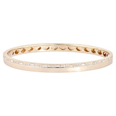 Cosmic Grace 14K (or 18k upon request) Yellow Gold Diamond Bangle Bracelet