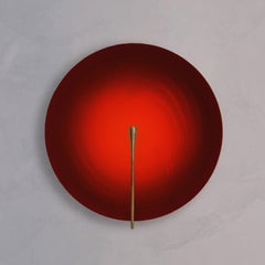 Cosmic Maroon XL Laiton patiné fait main Applique murale contemporaine