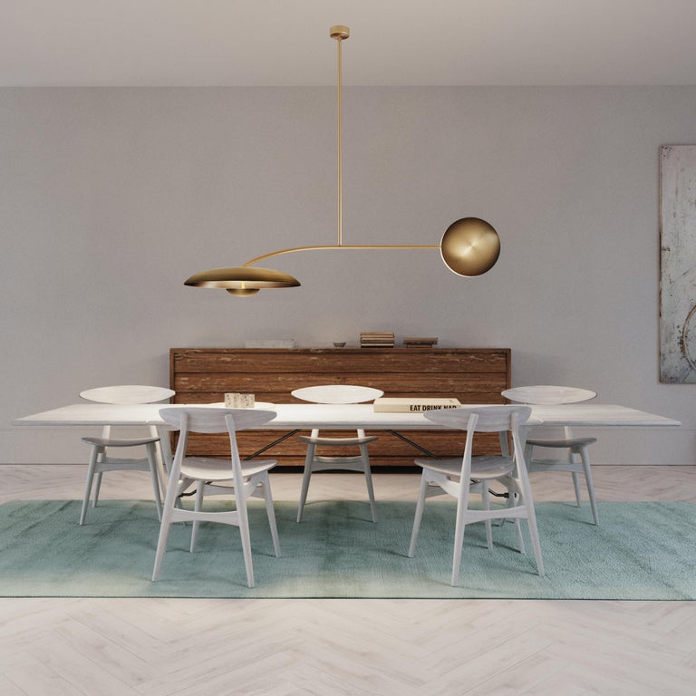 'Cosmic Orbit Solo Ore' Bronze Gradient Patinated Brass Ceiling Light