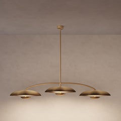 Luce a soffitto a sospensione in ottone patinato con sfumature di bronzo 'Cosmic Orbit Trio XL Ore