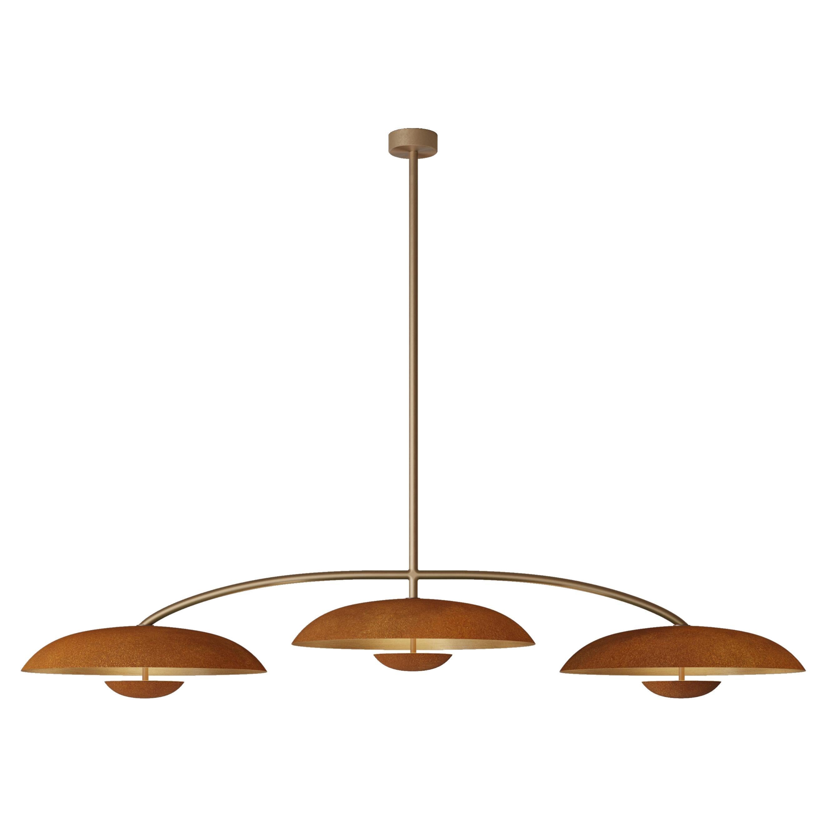 Cosmic 'Orbit Trio XL Rust' Handmade Rust Patinated Brass Pendant, Ceiling  Light For Sale at 1stDibs | rust ceiling light