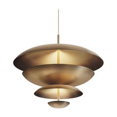 'Cosmic Ore' Chandelier 100, Bronze Gradient Patinated Brass Ceiling Light