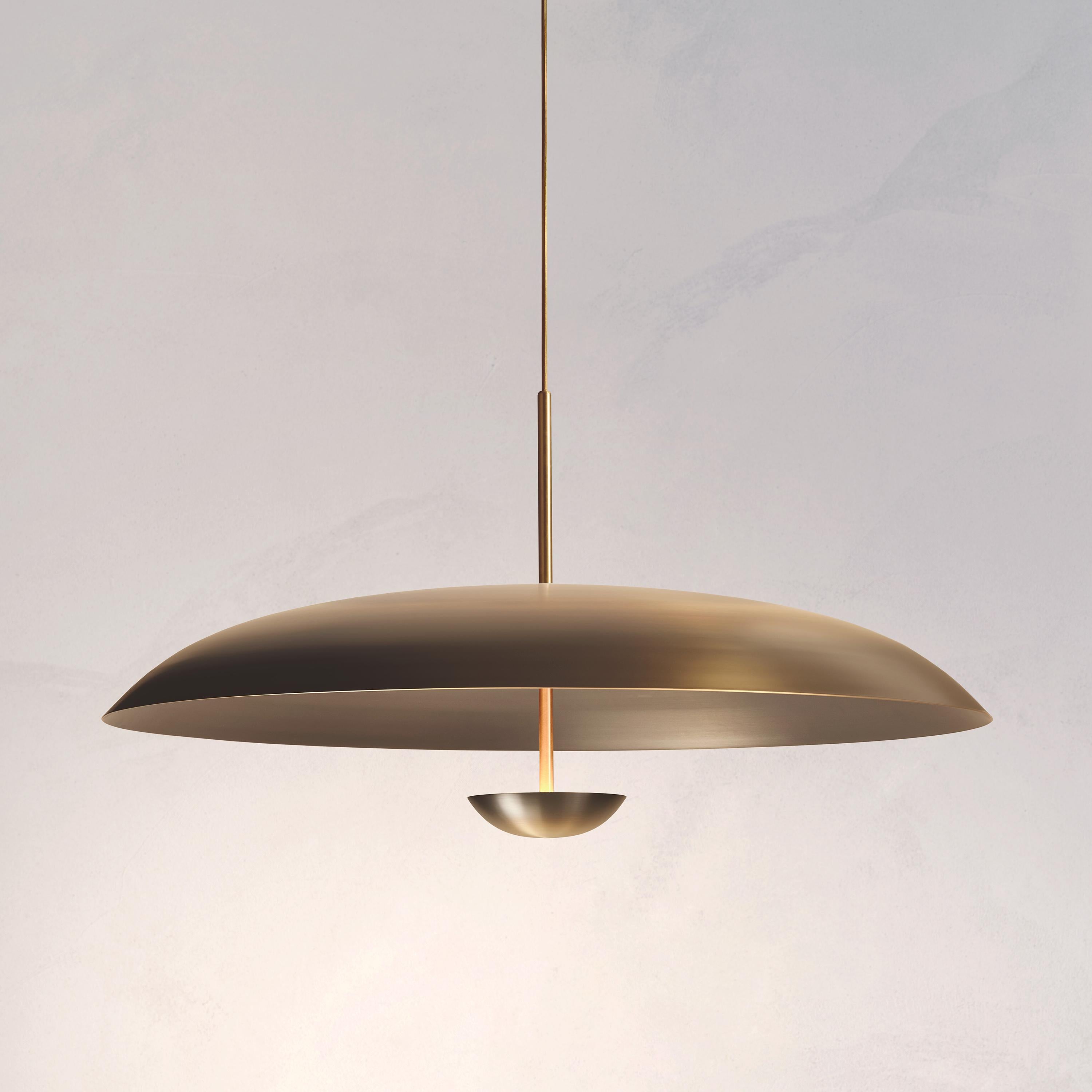 Britannico Ciondolo 'Cosmic Ore' 100, lampada da soffitto in ottone con patina sfumata, lampadario in vendita