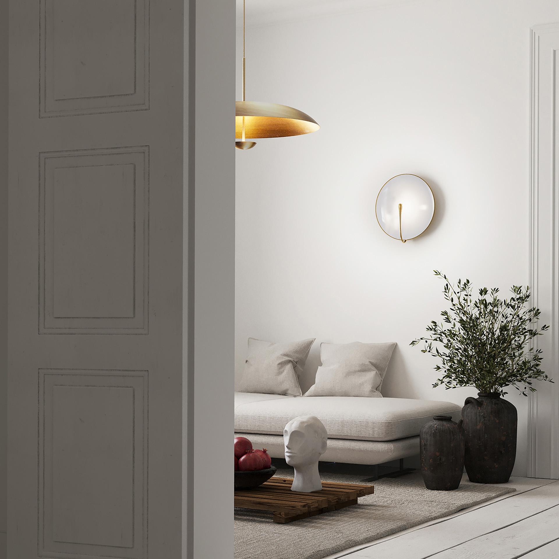 Ottone Ciondolo Cosmic Ore 70' fatto a mano in ottone con patina sfumata di bronzo in vendita