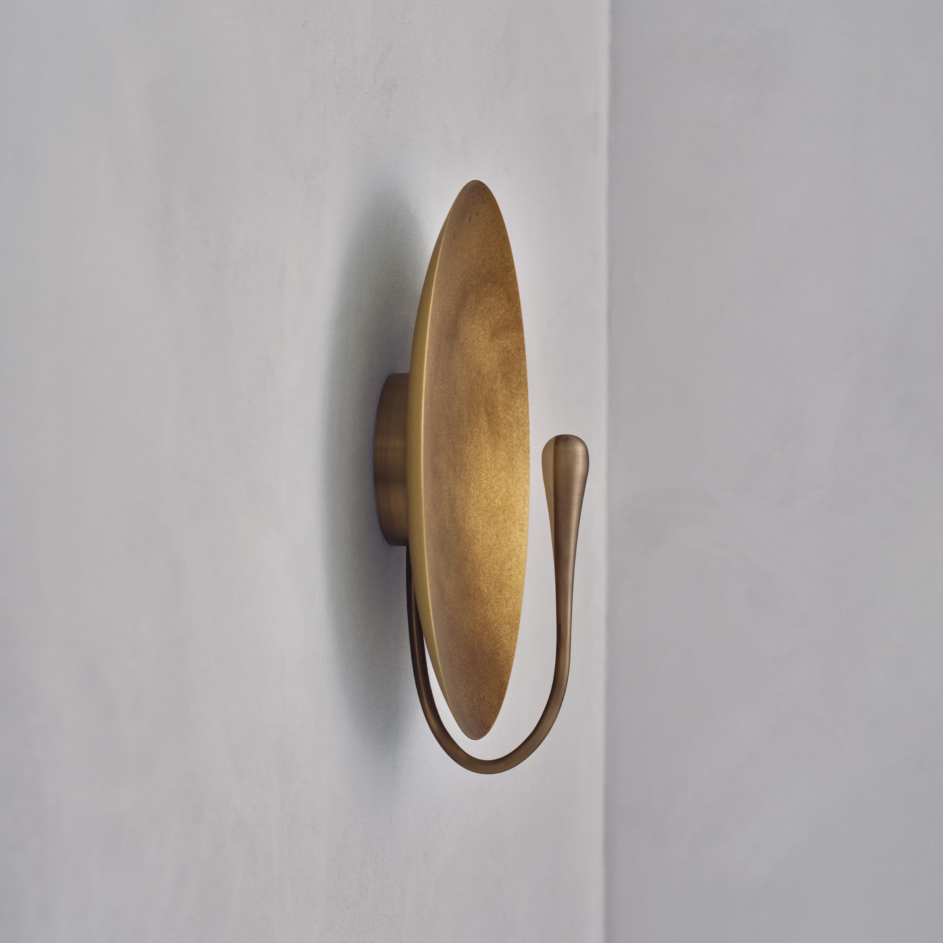 British 'Cosmic Oxidium' Mixed Color Brass Patina Contemporary Wall Light, Sconce For Sale