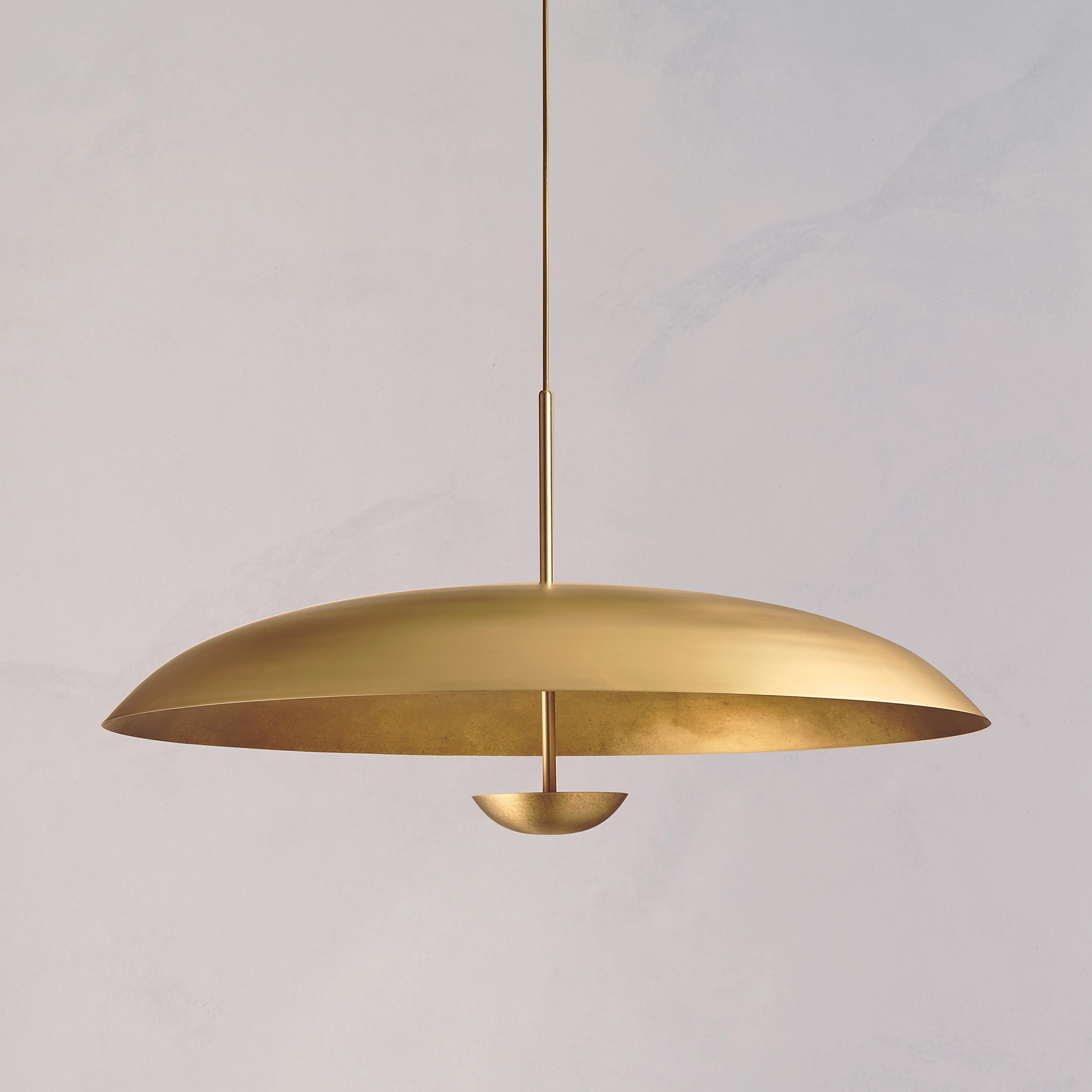 'Cosmic Oxidium Pendant 70' Mixed Color Patinated Brass Ceiling Lamp, Chandelier In New Condition For Sale In London, GB