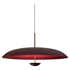 Cosmic Pendant 100 'Maroon' Artisan Handmade Lacquered Brass Ceiling Light