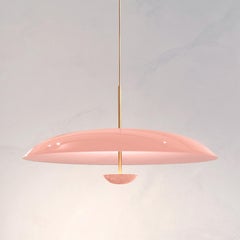 Cosmic Pendant 100 'Rose' plafoniera artigianale in ottone laccato