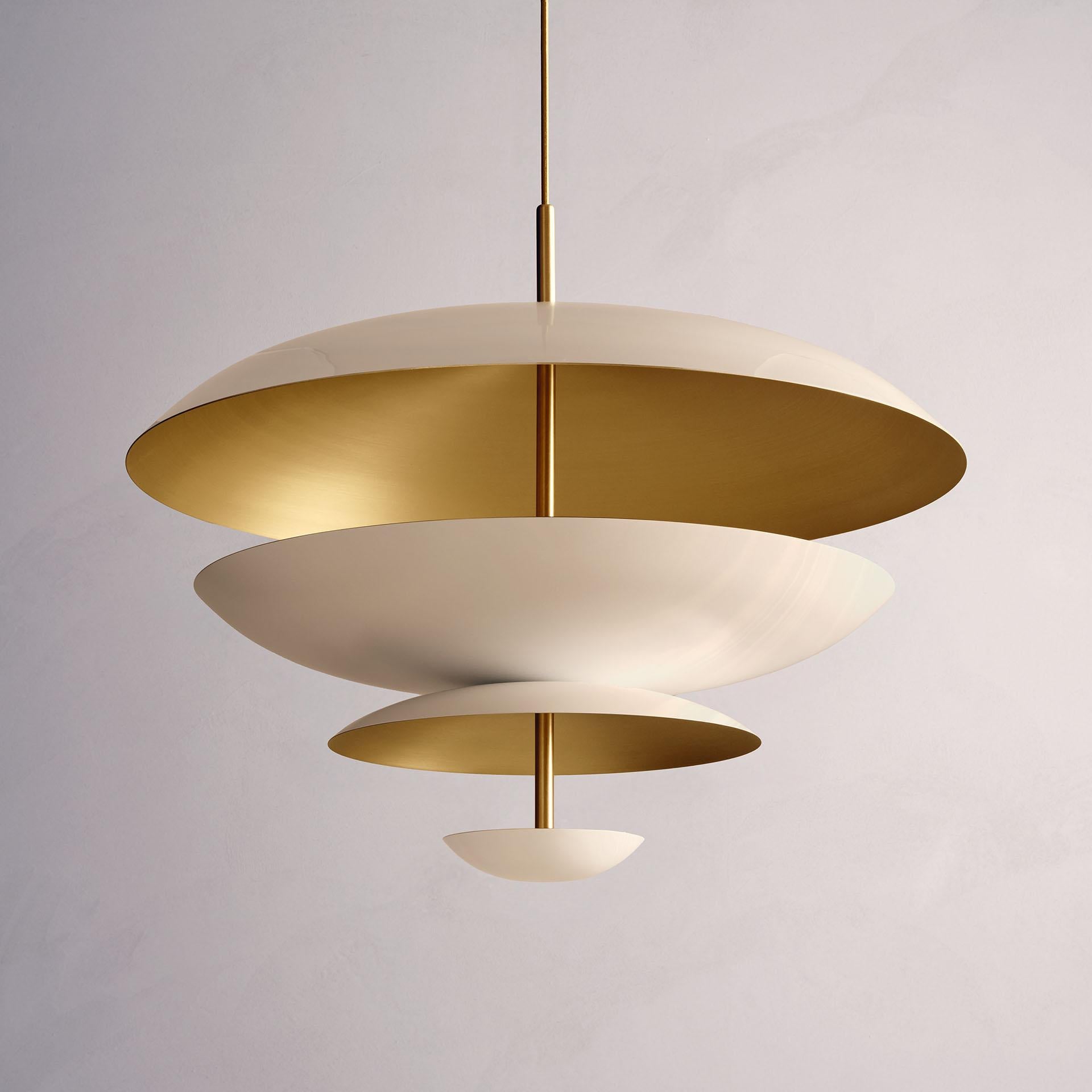 'Cosmic Purion Chandelier 100' Handmade Piano Lacquered Brass Ceiling Light In New Condition For Sale In London, GB
