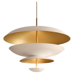 'Cosmic Purion Chandelier 100' Handmade Piano Lacquered Brass Ceiling Light