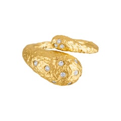 Cosmic Python Diamond RIng in 22k Gold
