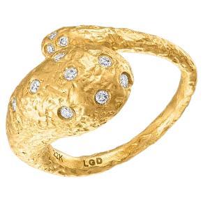 Cosmic Python Diamond RIng in 22k Gold