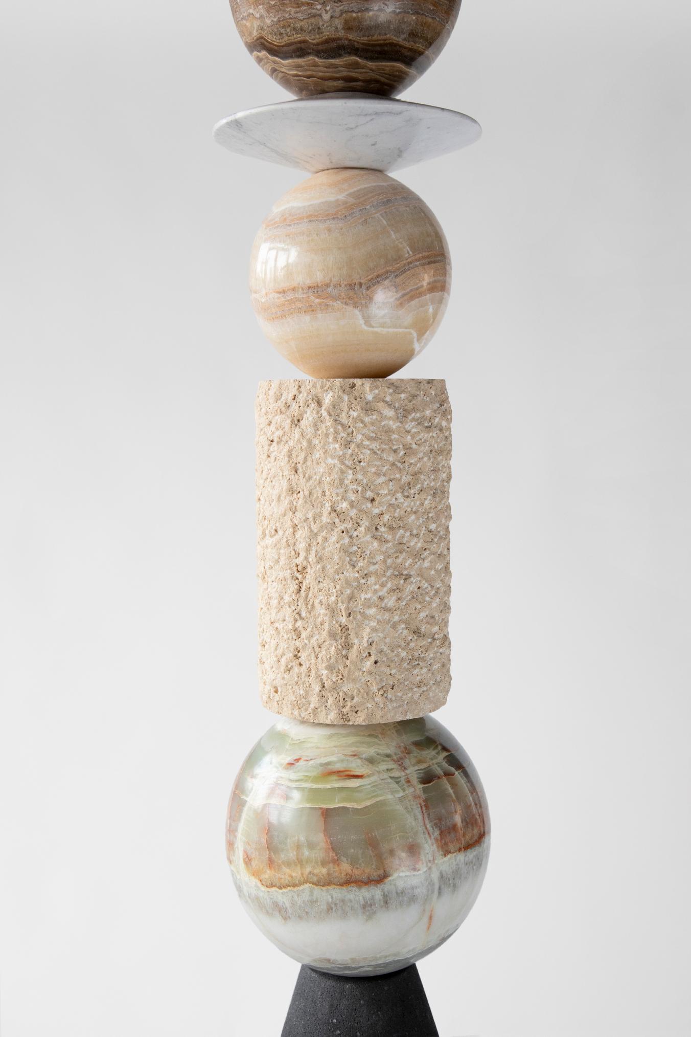 Hand-Crafted Cosmic Relics 3 - Sten Studio - 2023 - Edition 5 of 8 - Natural stones totem For Sale