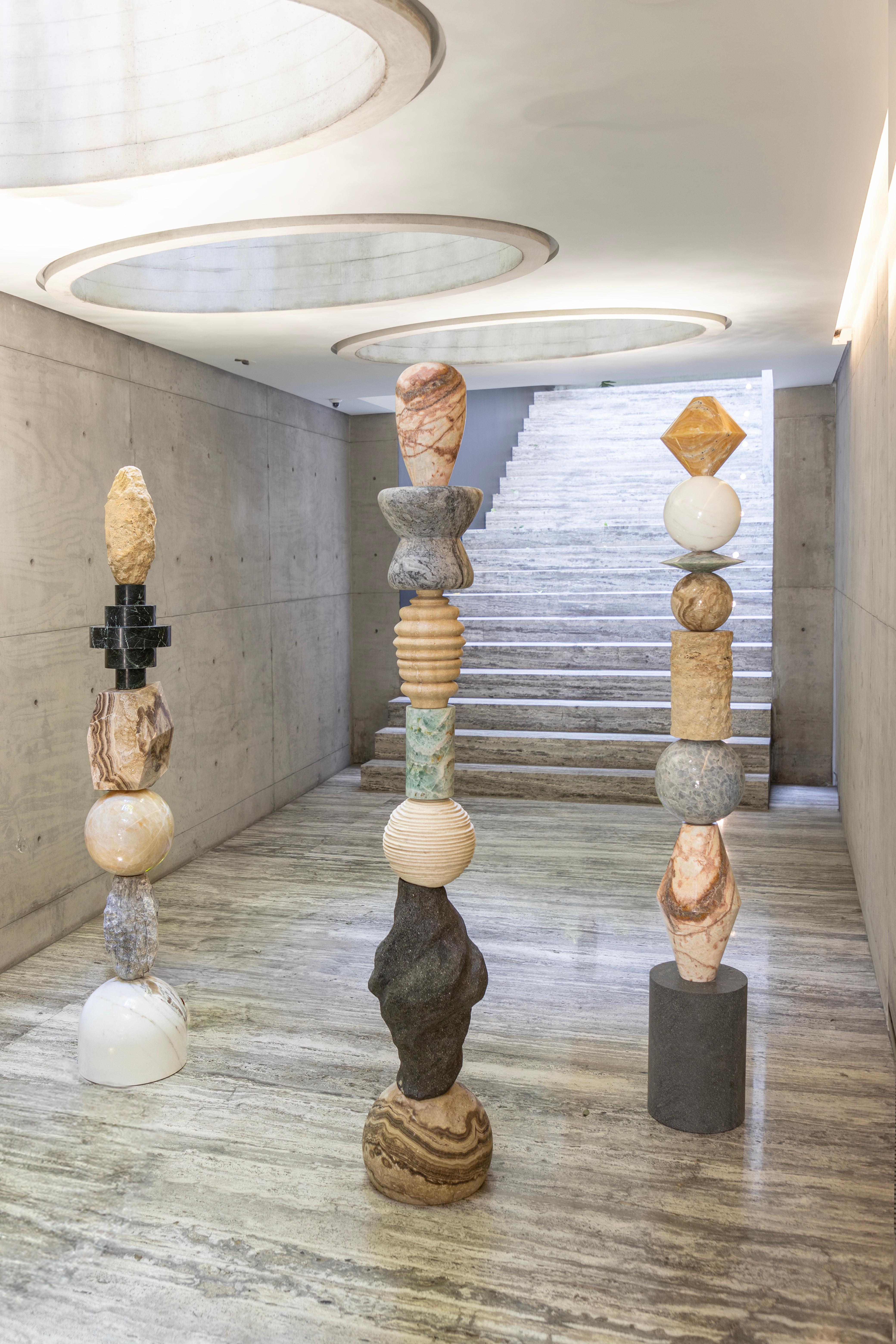 Contemporary Cosmic Relics 3 - Sten Studio - 2024 - Edition 2 of 8 - Natural stones totem For Sale