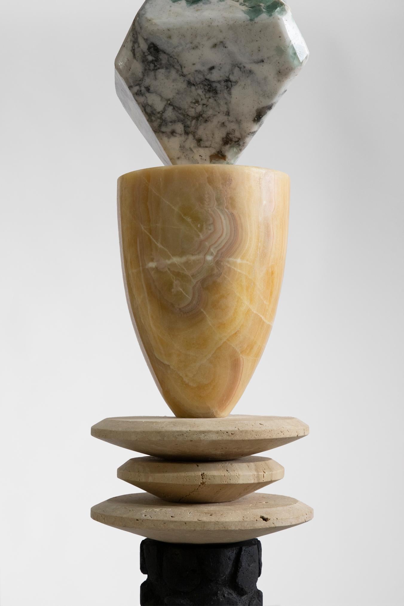 Mexican Cosmic Relics 8 - Sten Studio - 2025 - Unique - Natural stones totem For Sale