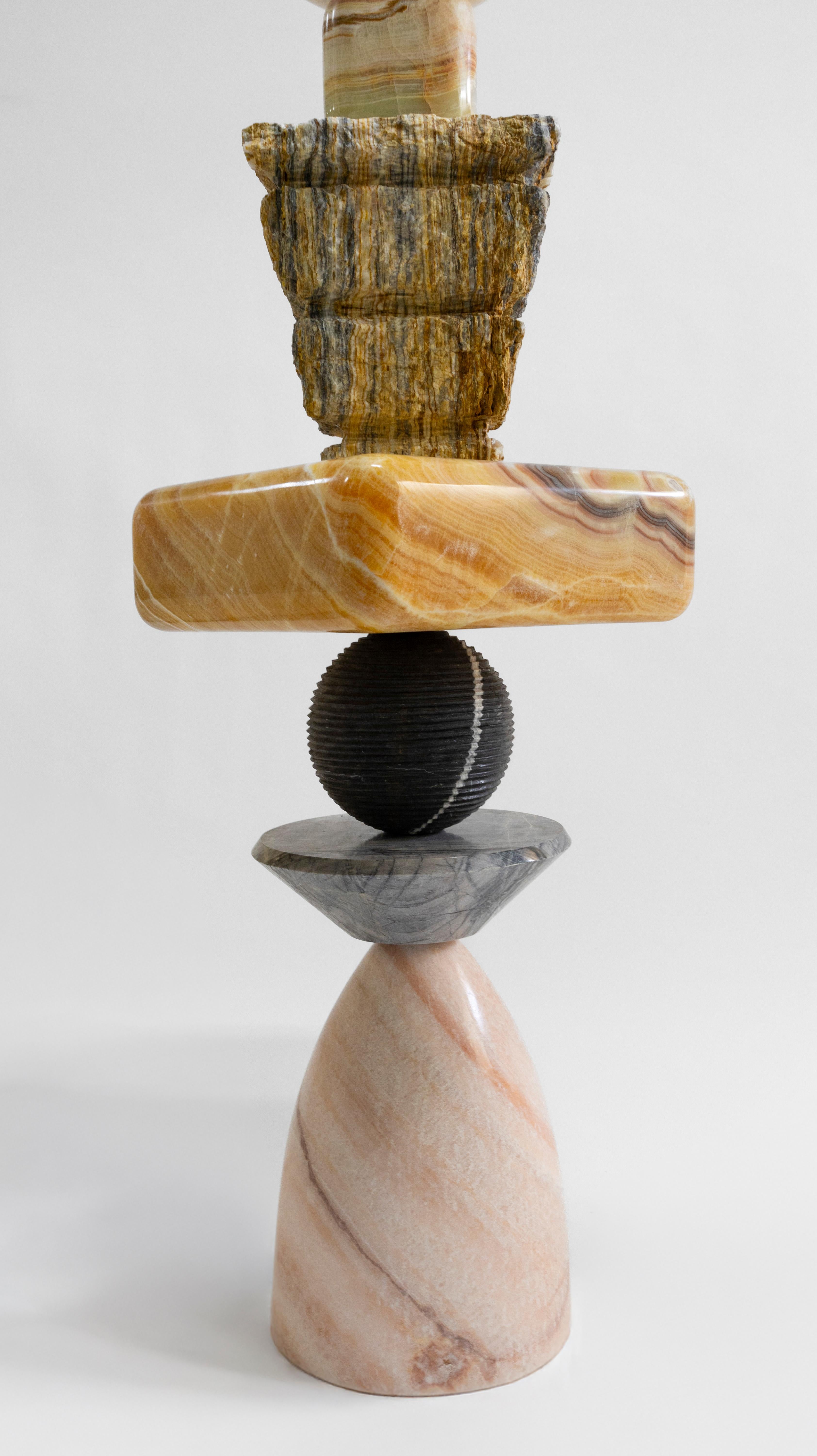 Mexican Cosmic Relics 9 - Sten Studio - 2025 - Unique - Natural stones totem For Sale