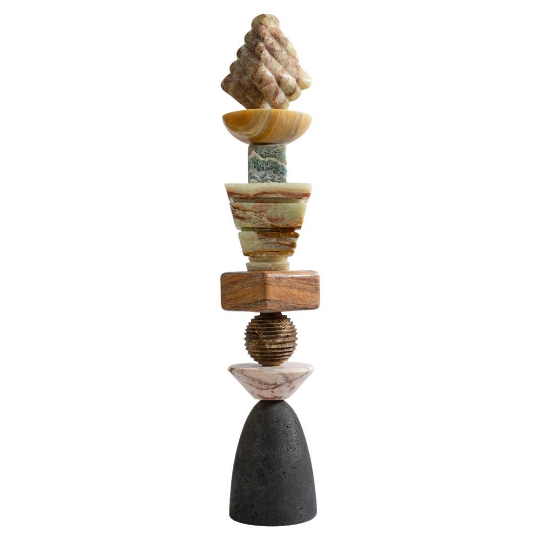 Cosmic Relics 9 - Sten Studio - 2025 - Unique - Natural stones totem For Sale