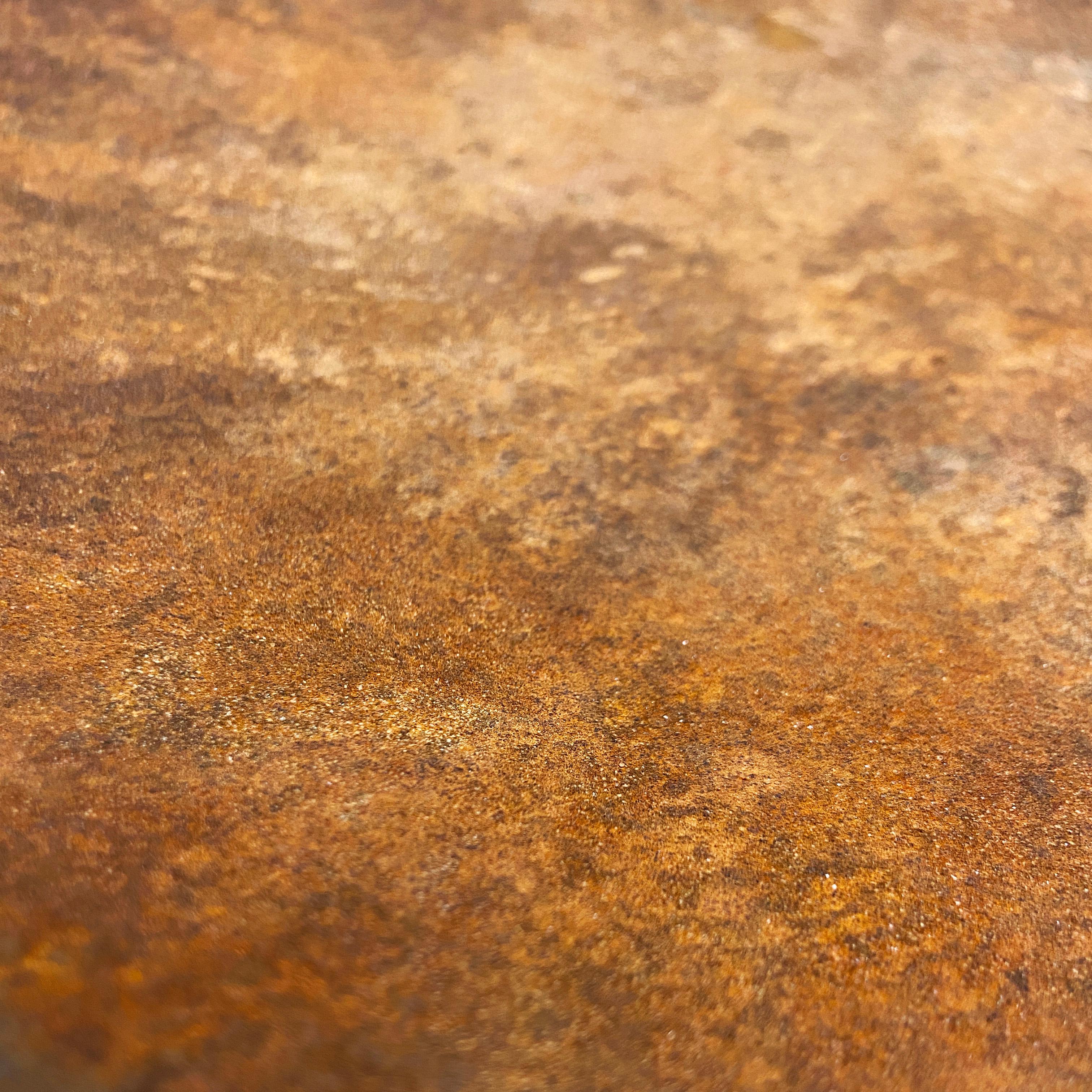'Cosmic Rust' Artisan Handmade Rust Patinated Brass Wall Light Sconce For Sale 3